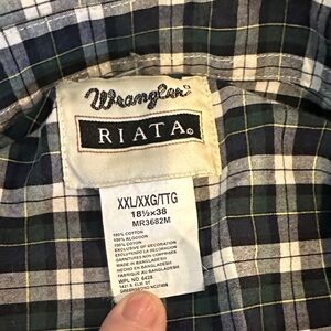Wrangler Plaid Shirt - Blue, Green, White